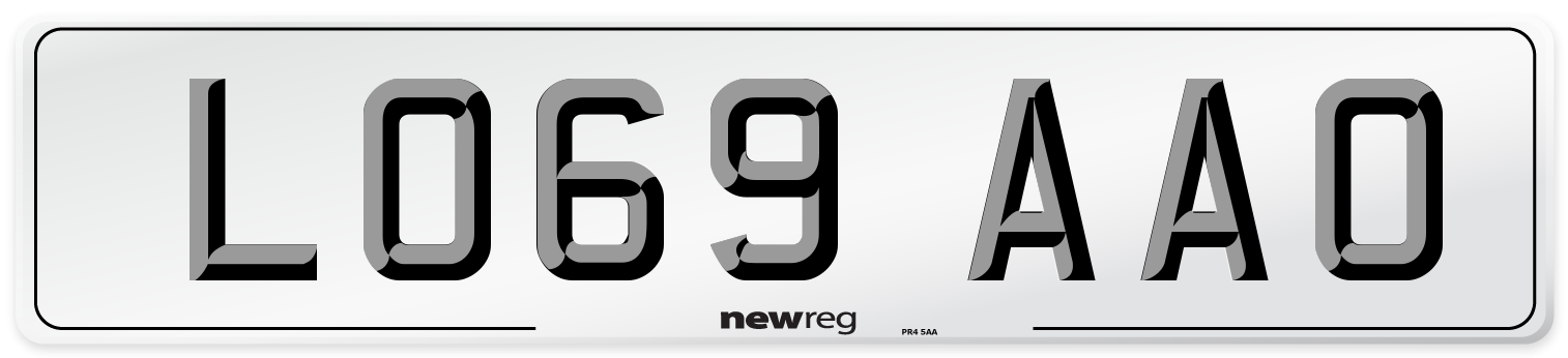 LO69 AAO Number Plate from New Reg